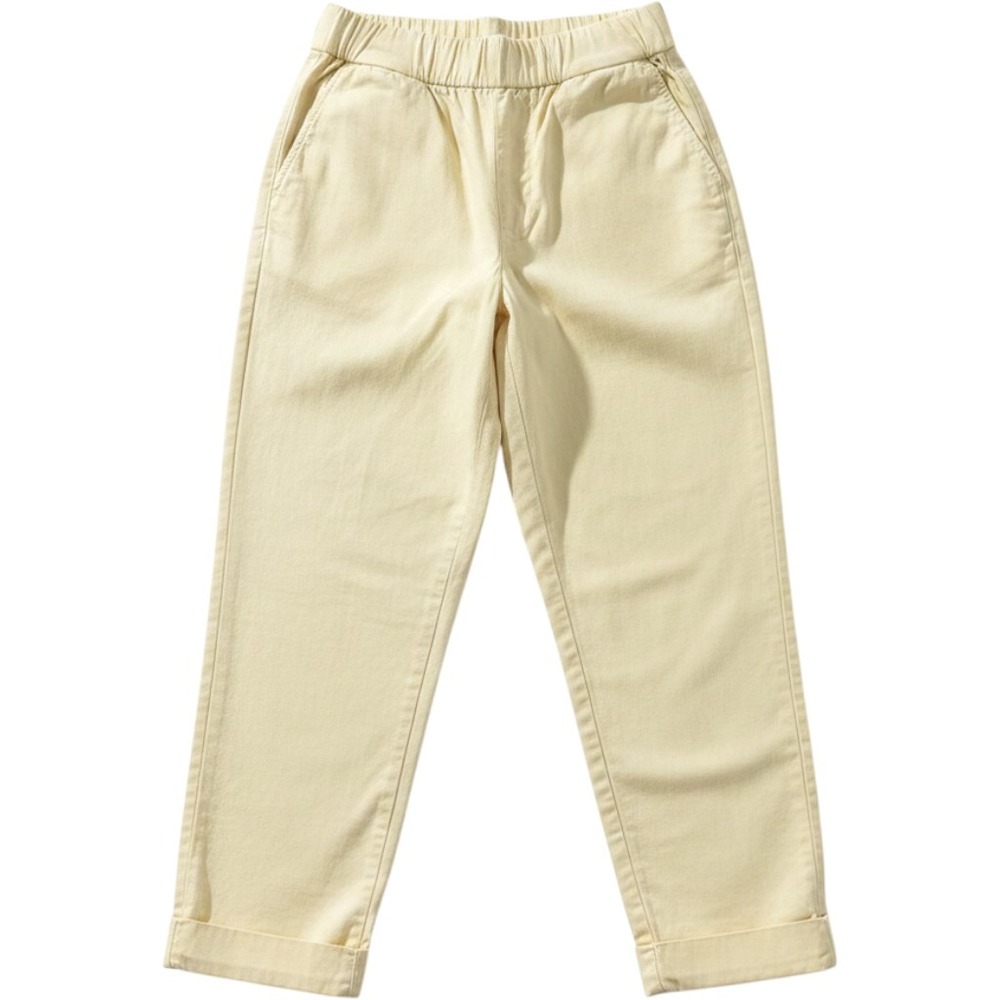 Loft Outlet Ladies Butter Yellow Jogger Pants Cuffed Stretch Waist Pockets S